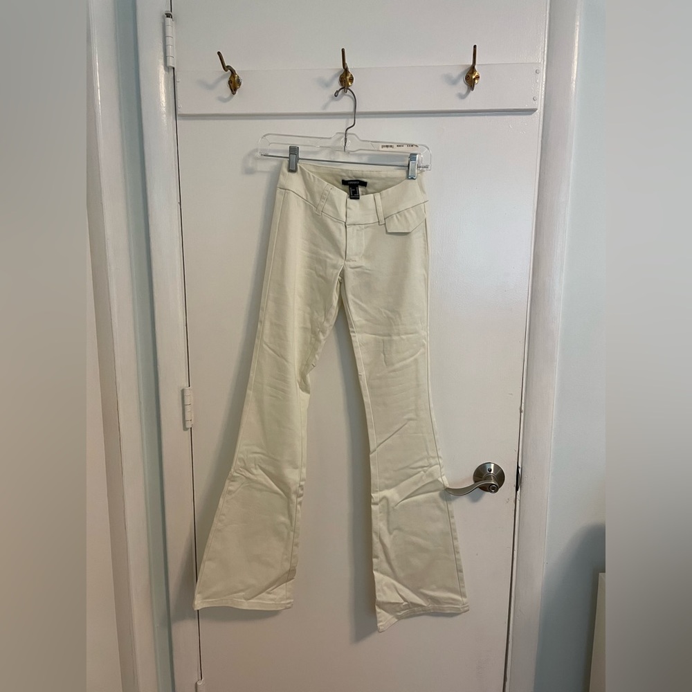 Forever 21 cream flare pants